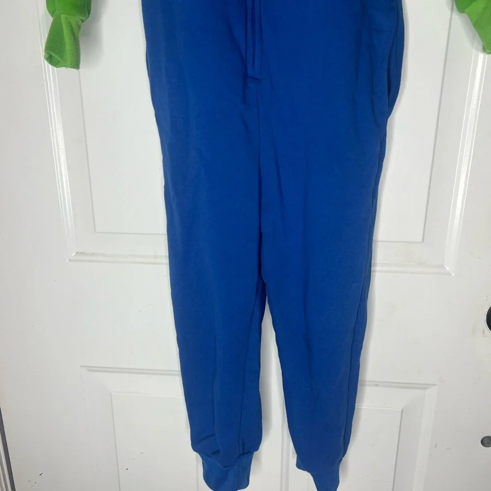 Luigi Big Boys Fleece Sweater Hoodie Zip Up Jacket Size M Mario Brothers
